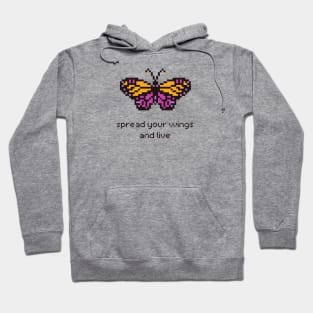 Pixel Winged Wonder: Seek Freedom Hoodie